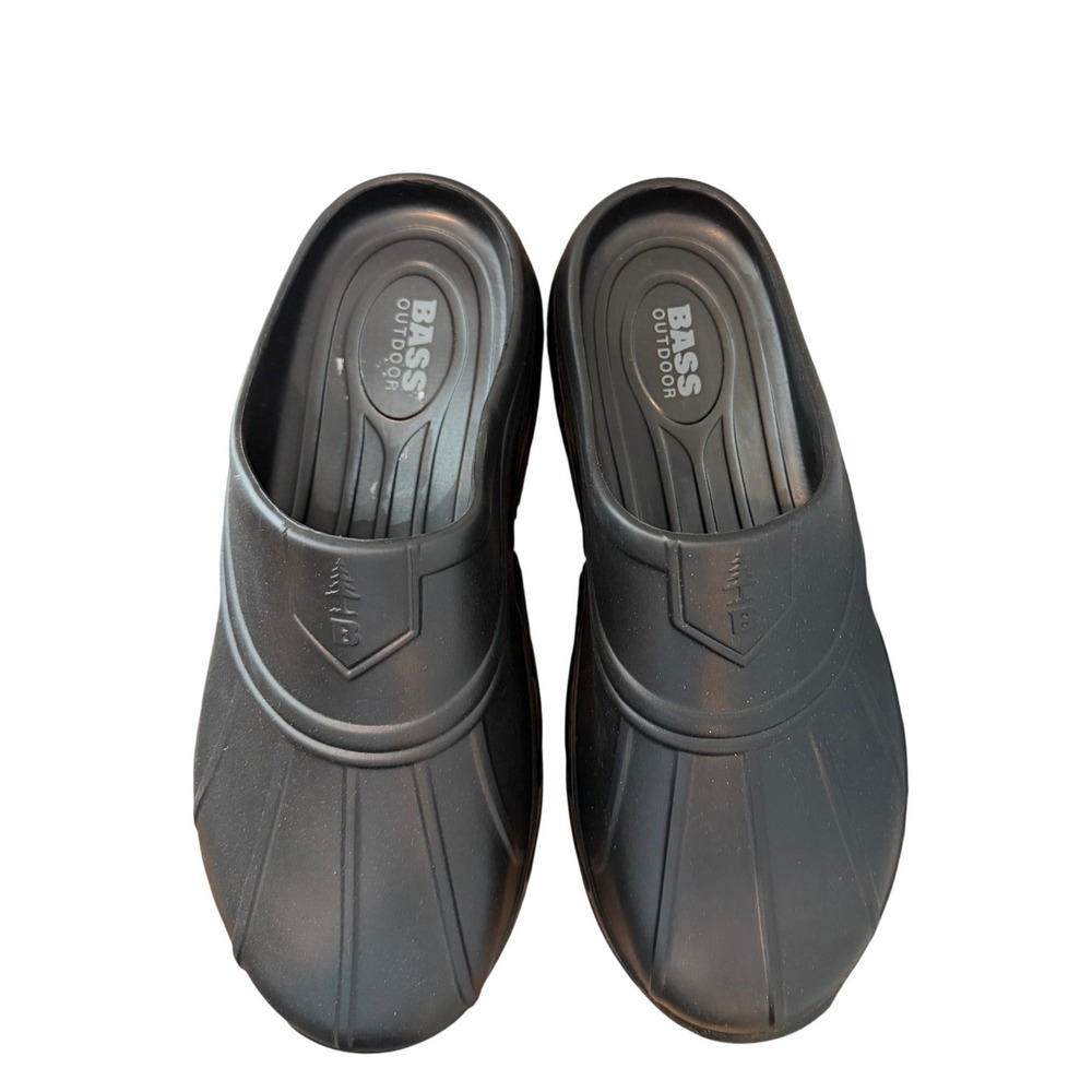 Bass Outdoor Black Garden Clogs Waterproof Slip On Mules Mens 9 Womens 10 - NWOB